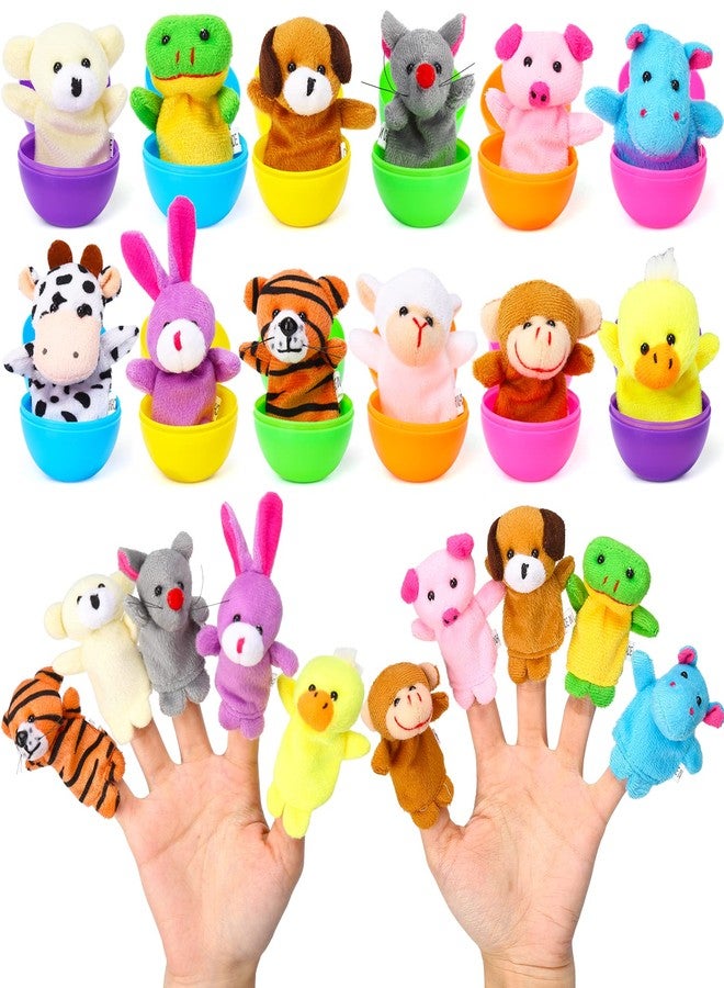 ThinkMax 12pcs Easter Eggs Filled with Finger Puppets for Easter Basket Stuffers, Easter Eggs Hunt, Easter Party Favor, Easter Gift for Kids - Image 1